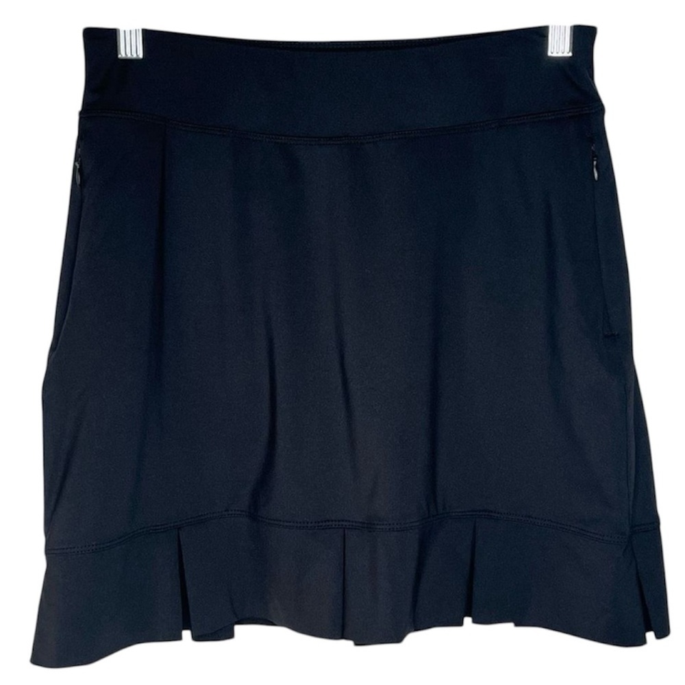Lady Pinseeker Sz S Black Golf Skort Zipper Pockets Activewear
